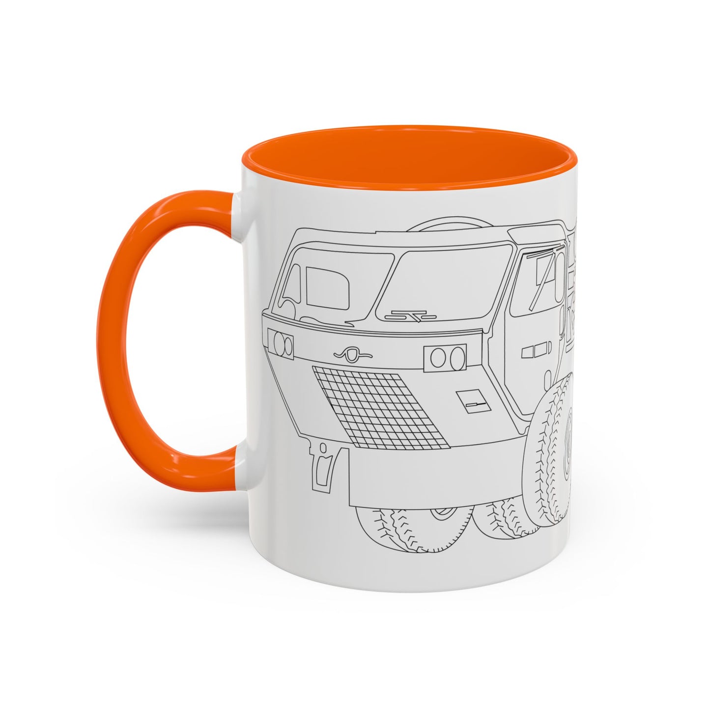 Accent Coffee Mug (11oz & 15oz) - Vehicle - Fuel Truck - Front Left Oblique X 300