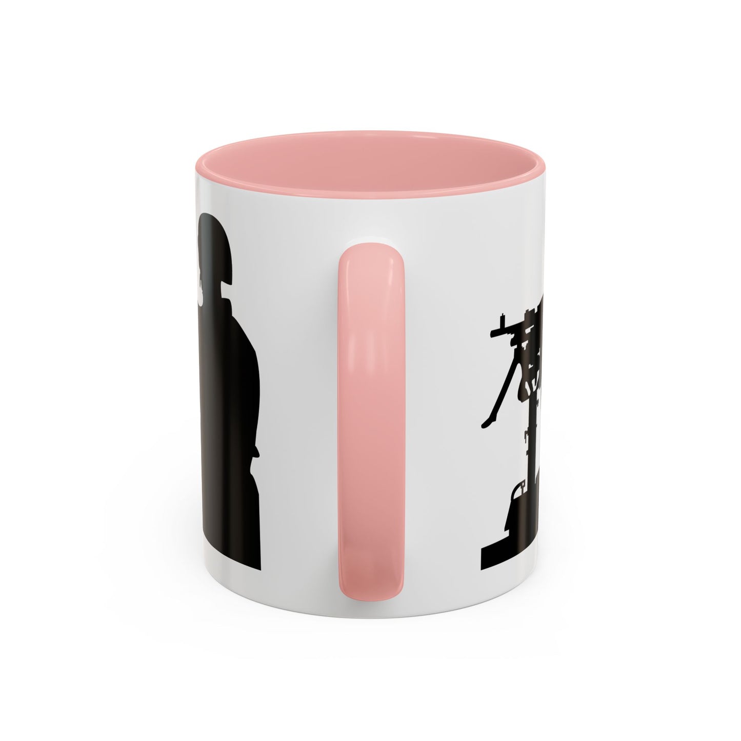 Accent Coffee Mug (11oz & 15oz) - Army - Soldier - MG Vehicle Mounted - Silhouette X 300