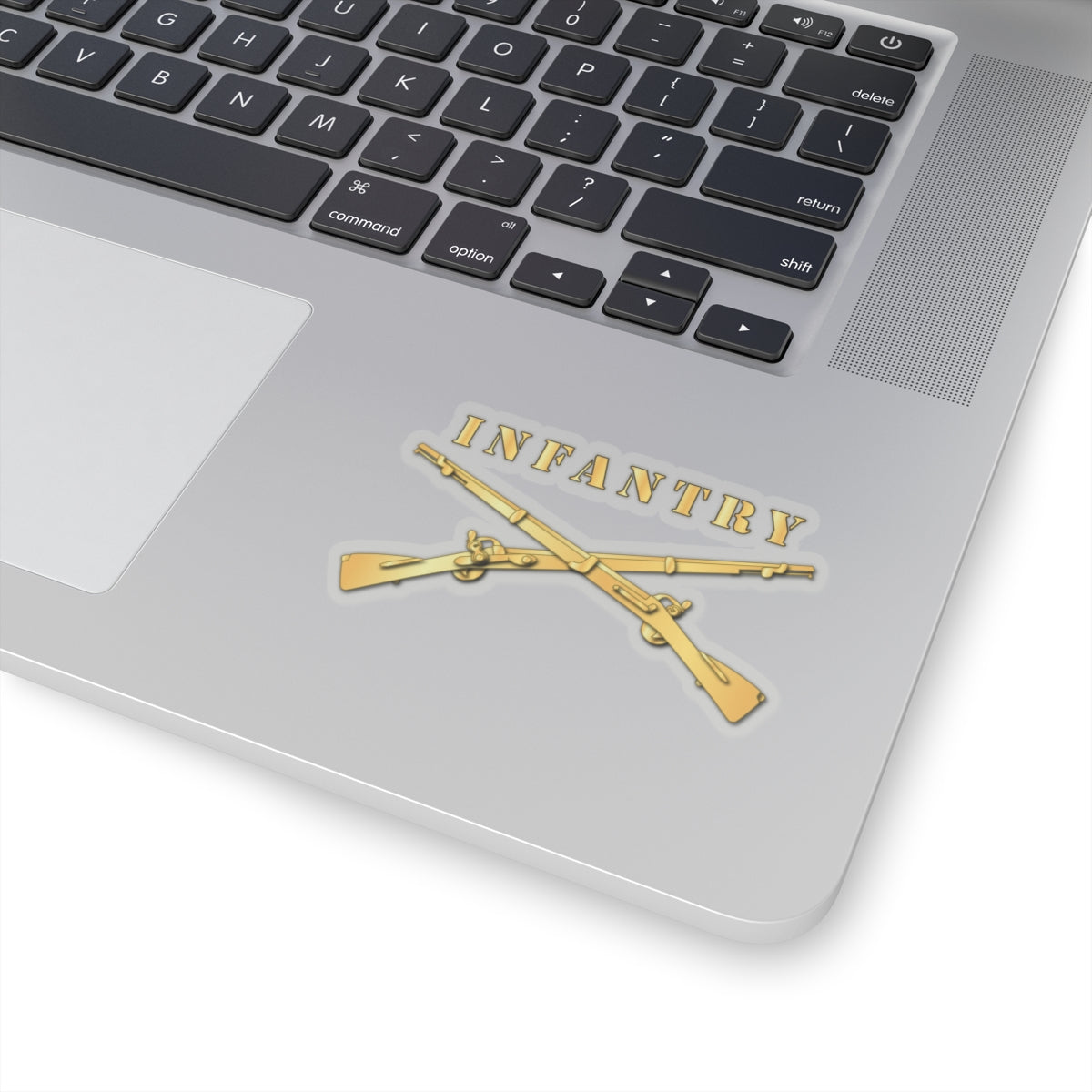 Kiss-Cut Stickers - Infantry Br - Crossed Rifles w Gradient Outline