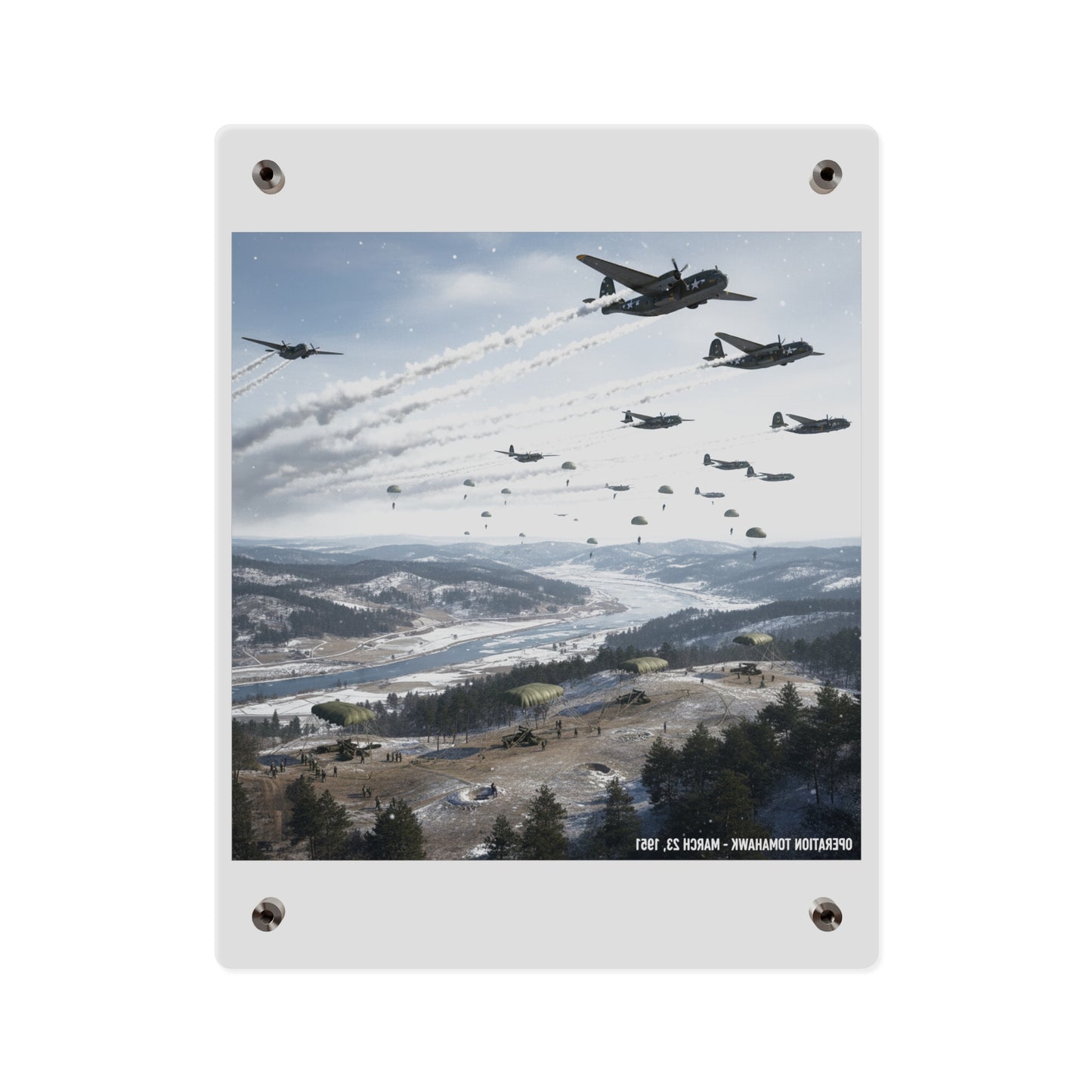 Acrylic Wall Art Panel - Operation Tomahawk - 187th Regimental Combat Team