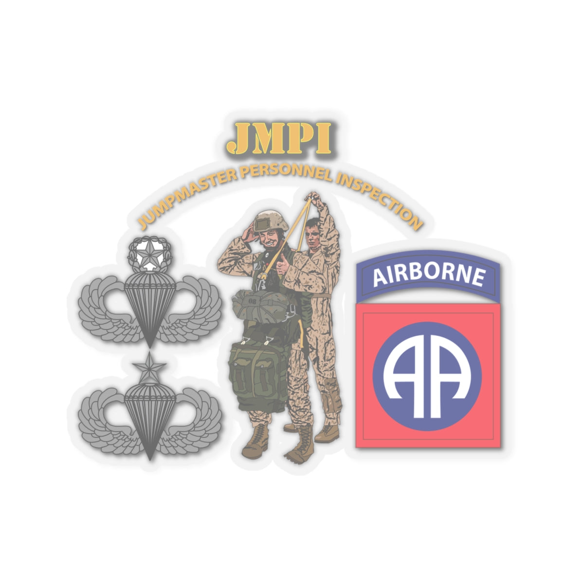 Kiss-Cut Stickers - JMPI - 82nd Airborne Div V1