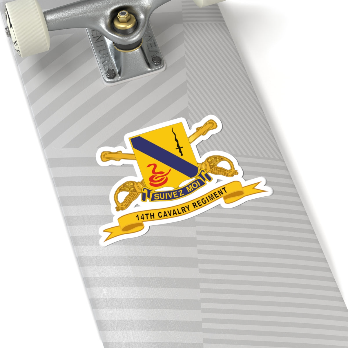 Kiss-Cut Stickers - 14th Cavalry Regiment w Br - Ribbon