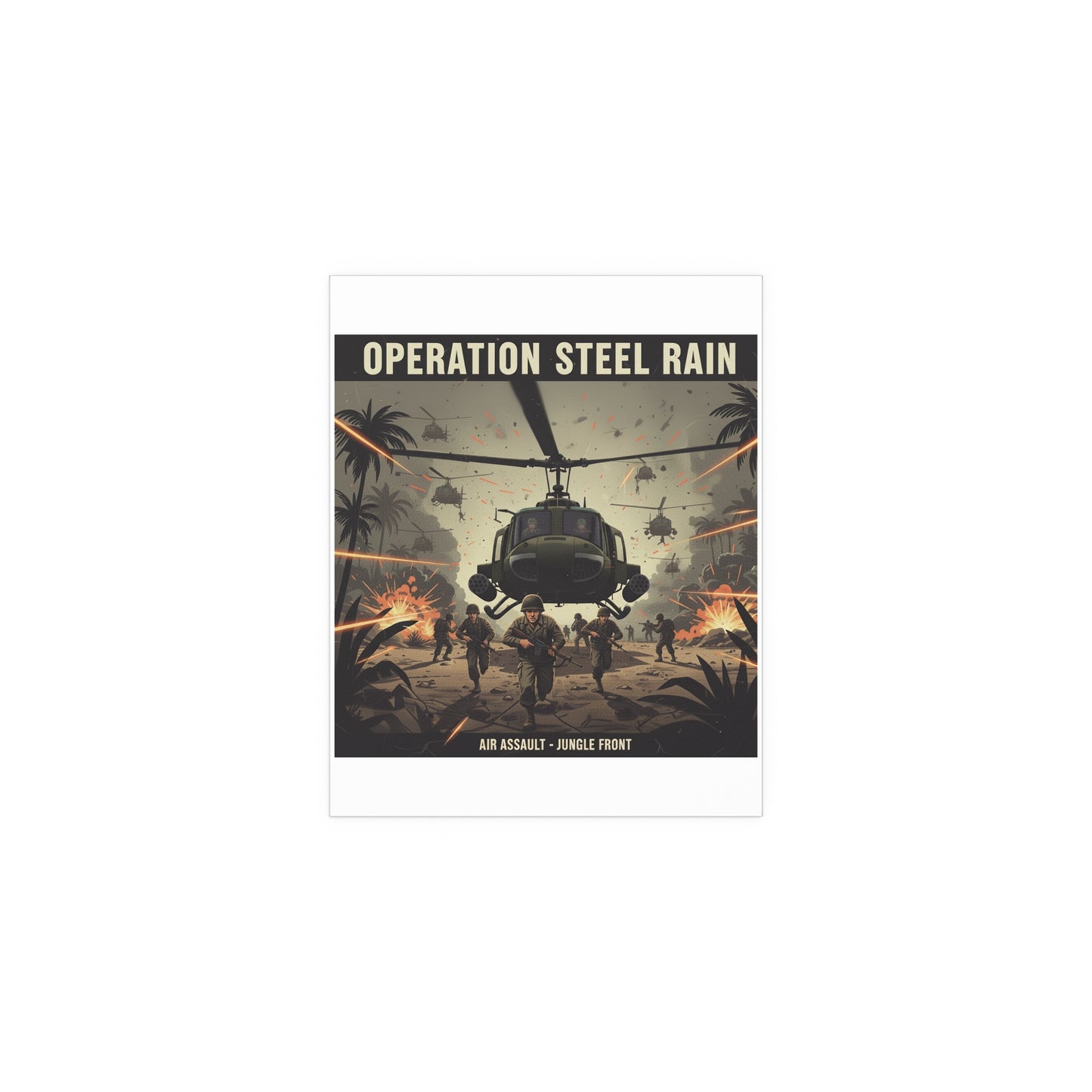 Indoor and Outdoor Silk Posters - Air Assault - Vietnam - Operation Steel Rain