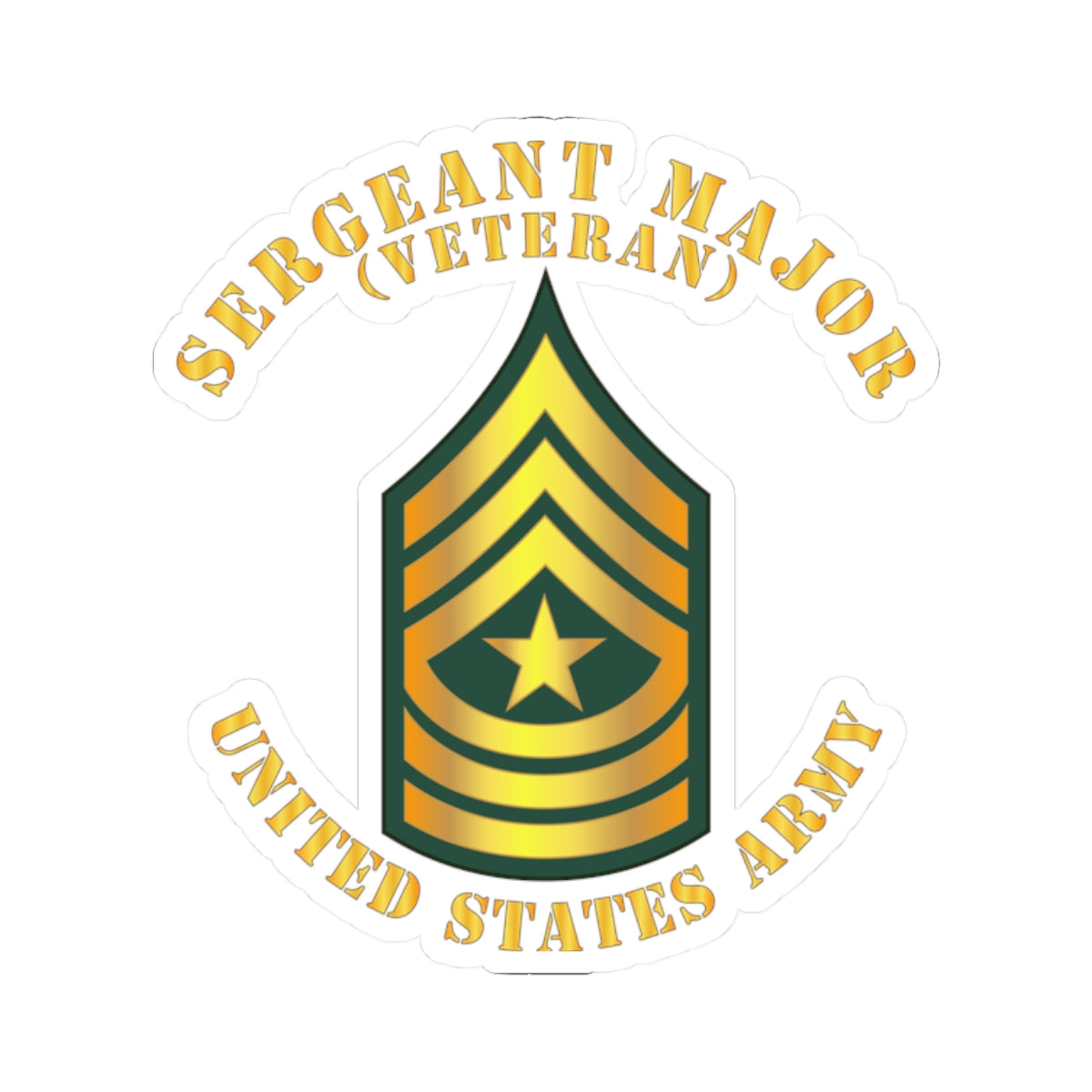 Kiss-Cut Stickers - First Sergeant - Sergeant Major - SGM - Veteran