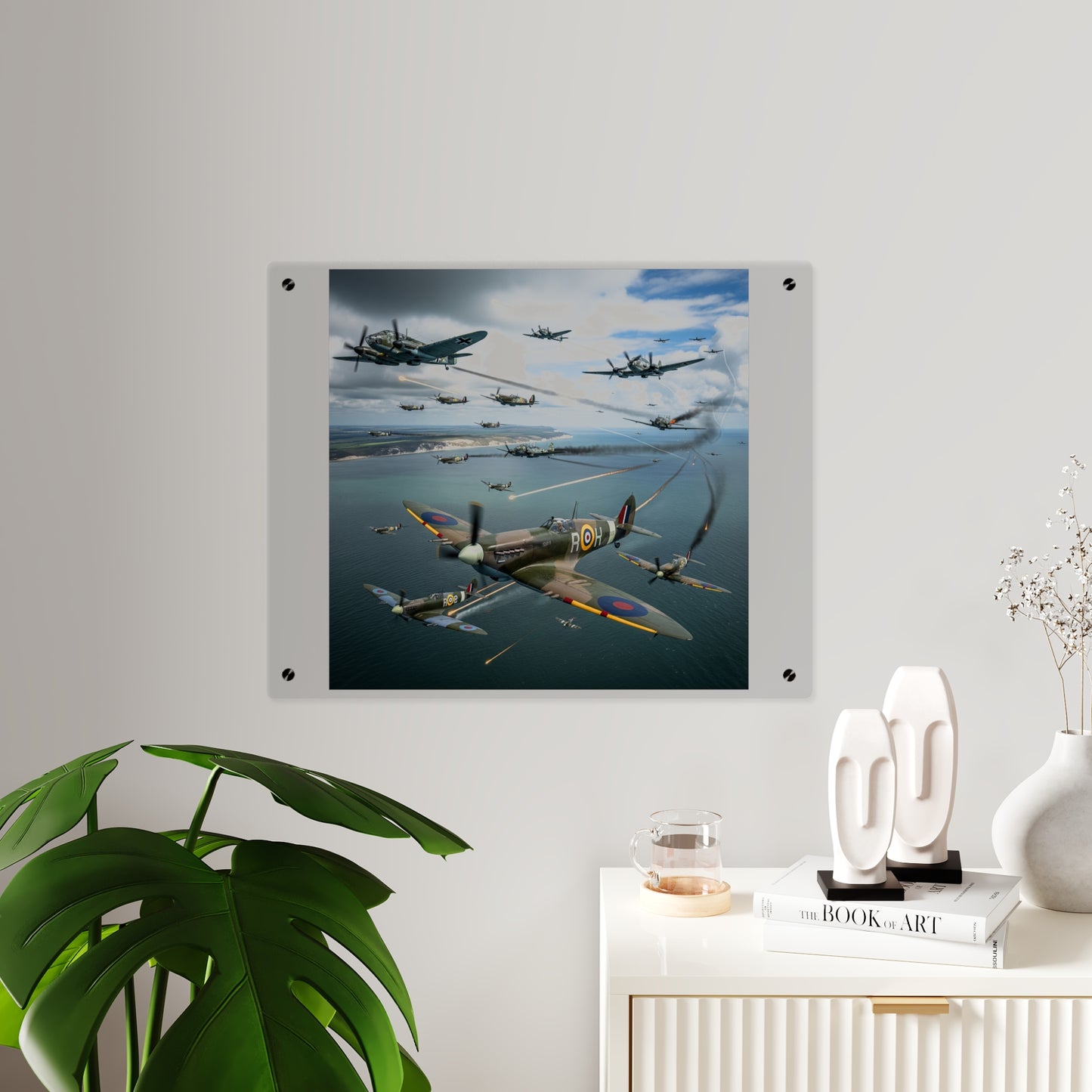 Acrylic Wall Art Panel - British and German aircraft during the Battle of Britain