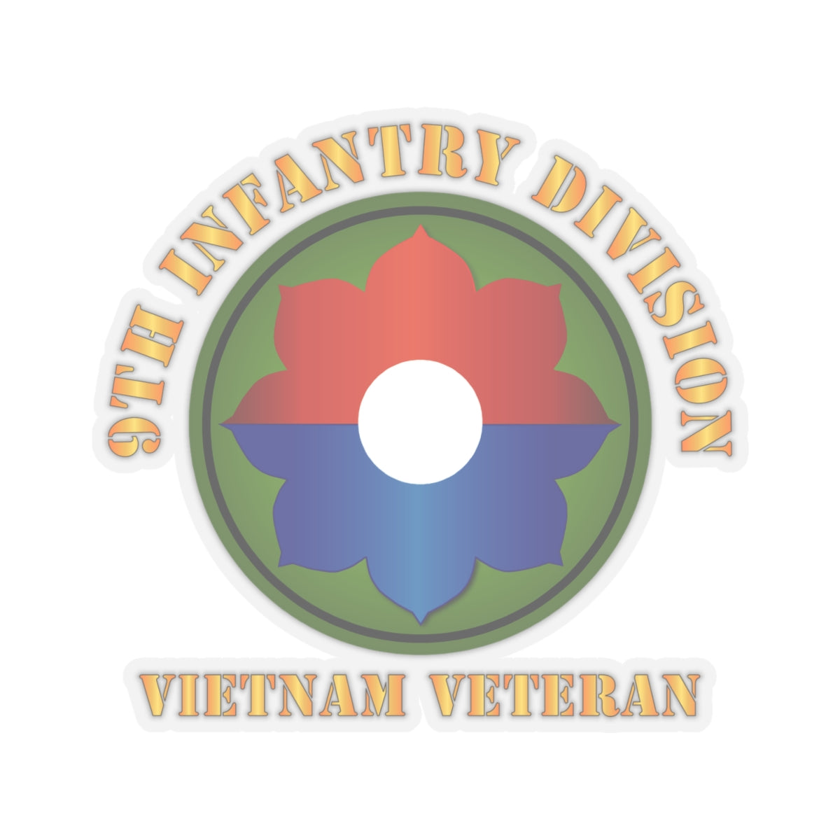 Kiss-Cut Stickers - 9th Infantry Div - Vietnam Veteran V1