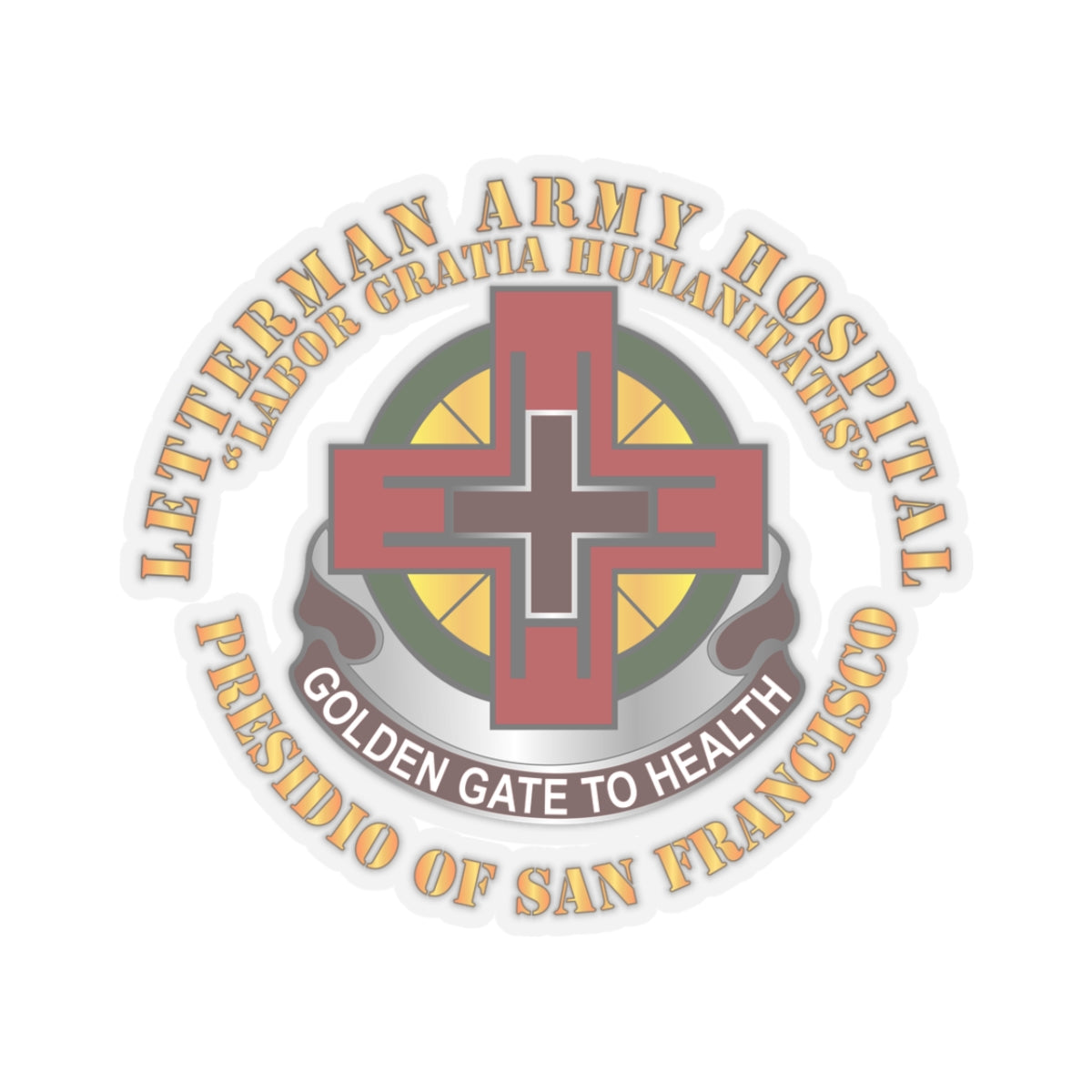 Kiss-Cut Stickers - Letterman Army Hospital - DUI - Presidio of San Francisco