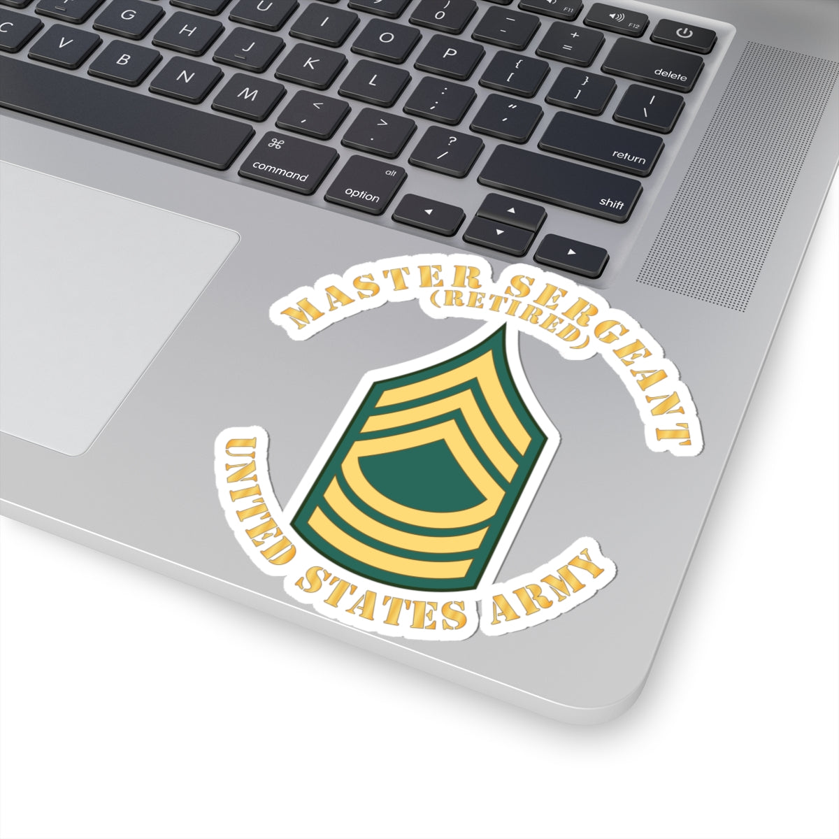 Kiss-Cut Stickers - Enlisted - MSG - Master Sergeant - Std - Retired