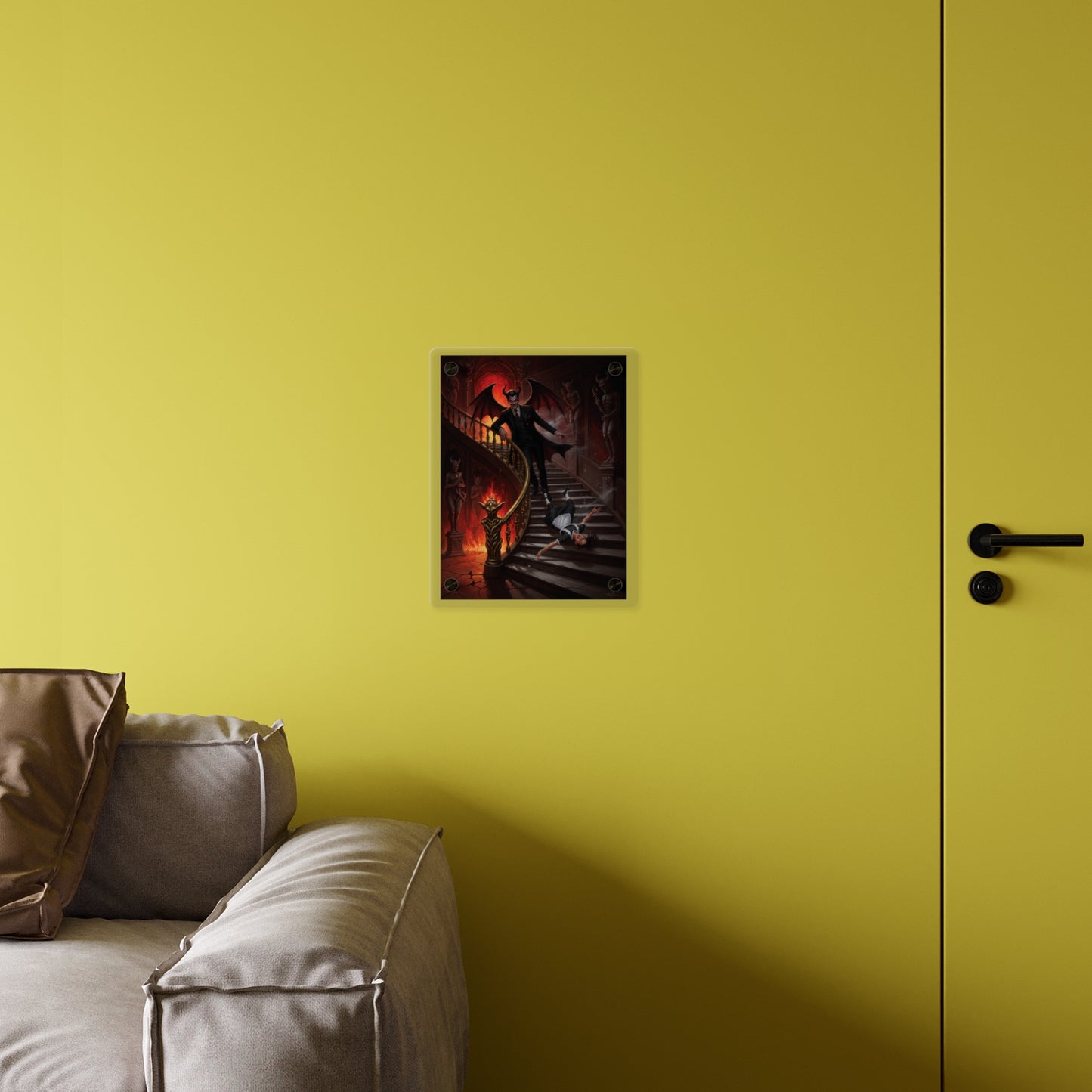 Acrylic Wall Art Panel - devil and maid