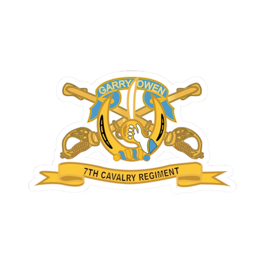 Kiss-Cut Stickers - Army  - 7th Cavalry Regiment w Br - Ribbon X 300