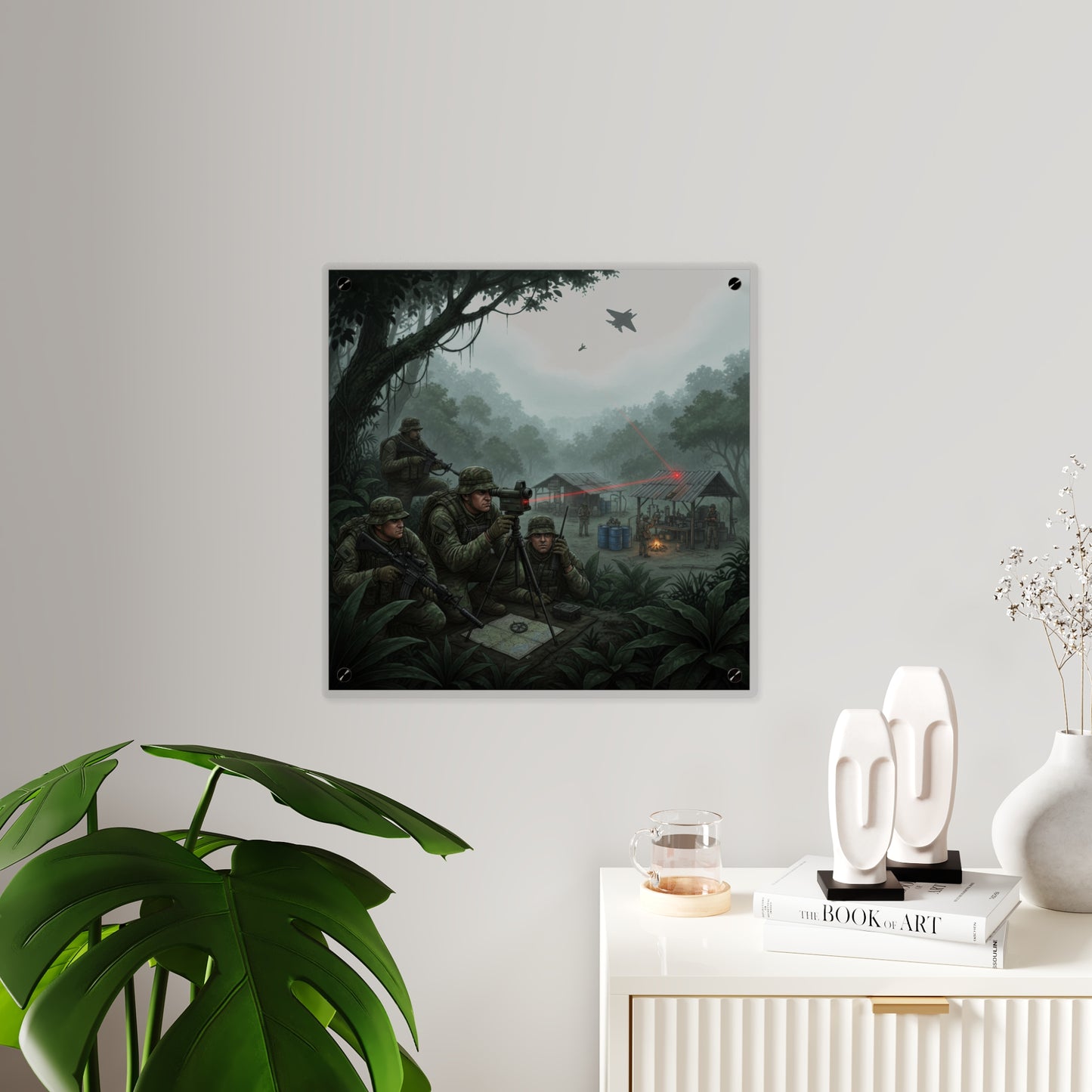 Acrylic Wall Art Panel - SOF Team Hitting a Jungle Drug Lab
