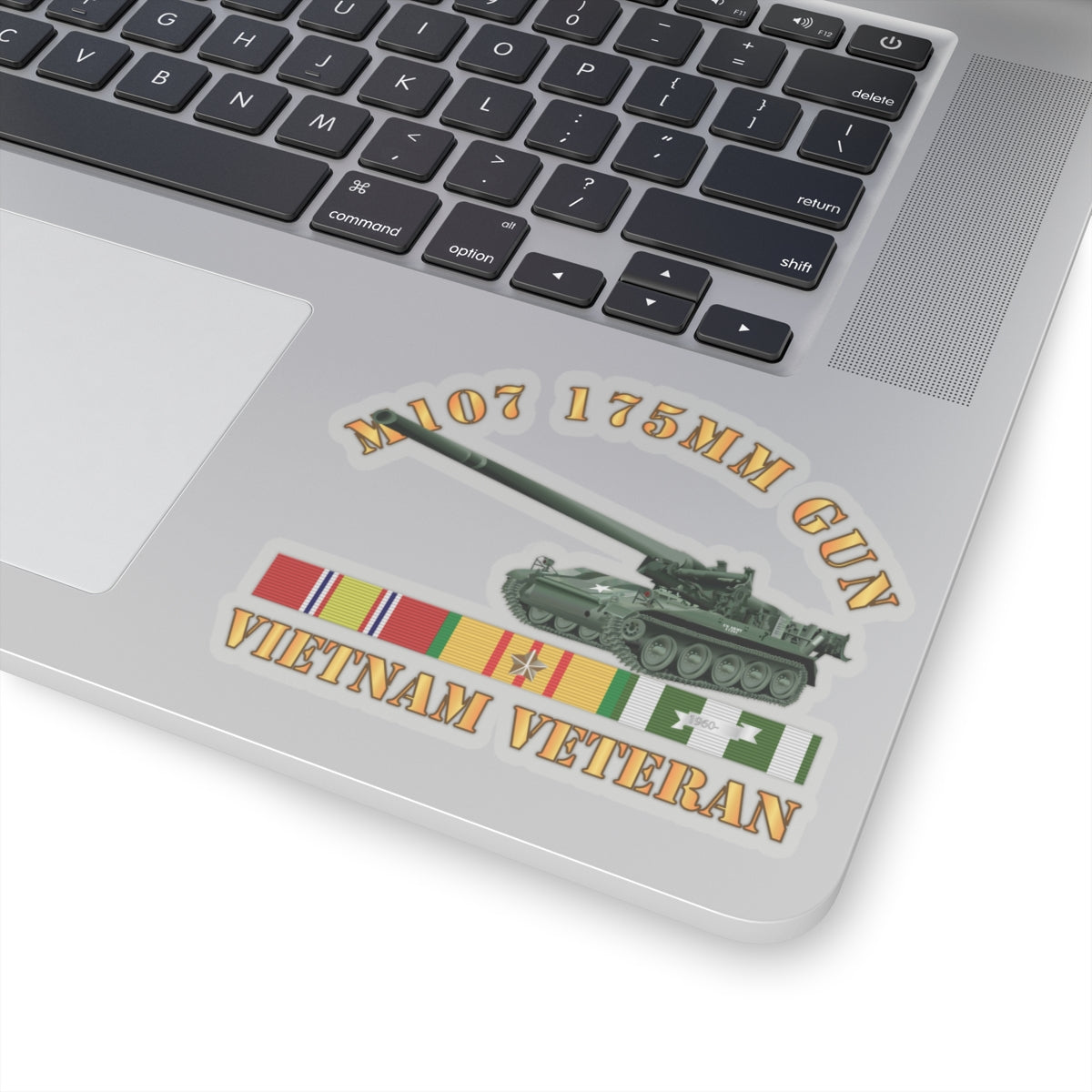 Kiss-Cut Stickers - M107 - 175mm Gun - Vietnam Vet w VN SVC