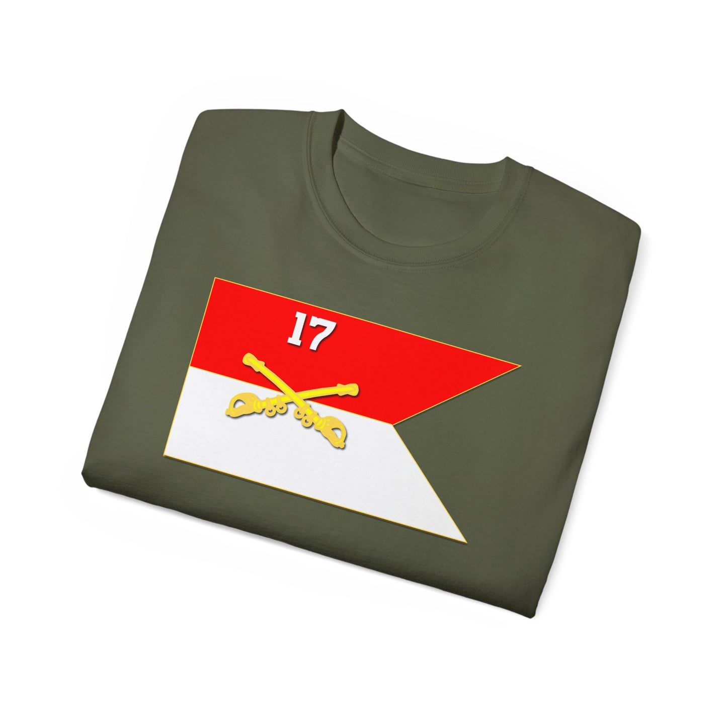 Unisex Ultra Cotton Tee - 17th Cavalry Guidon