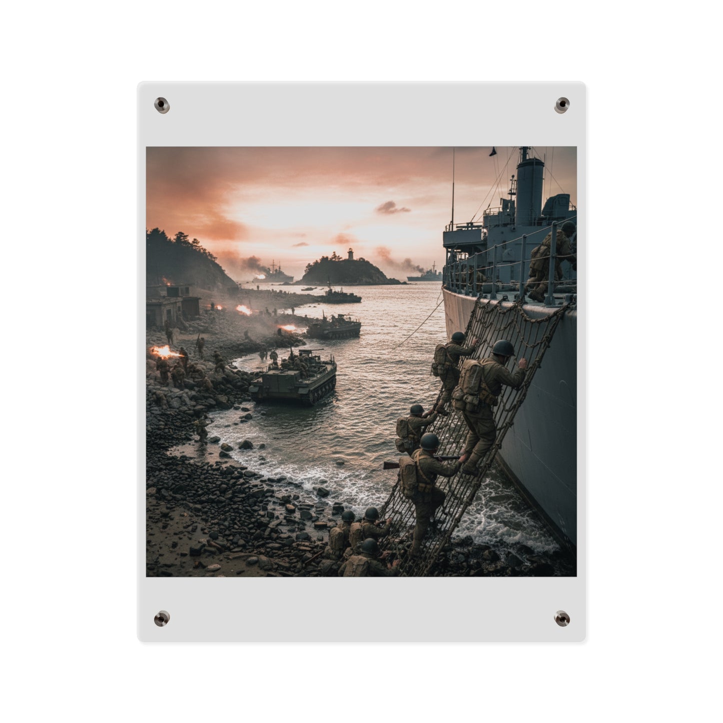 Acrylic Wall Art Panel - Inchon Landing - Korean War