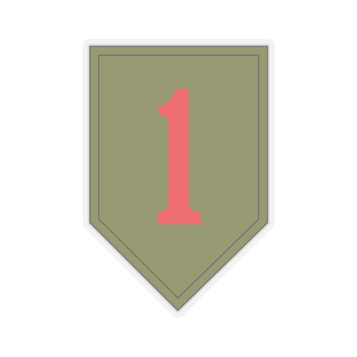 Kiss-Cut Stickers - SSI - 1st Infantry Division wo Txt X 300
