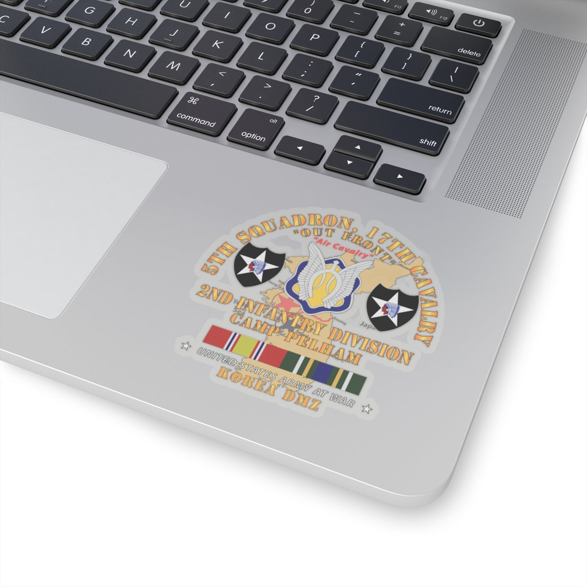 Kiss-Cut Stickers - 5th Squadron, 17th Cavalry - Camp Pelham - 2nd ID w Map w KOREA SVC