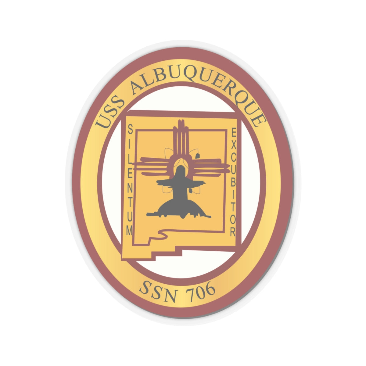 Kiss-Cut Stickers - Navy - USS Albuquerque (SSN-706) wo Txt