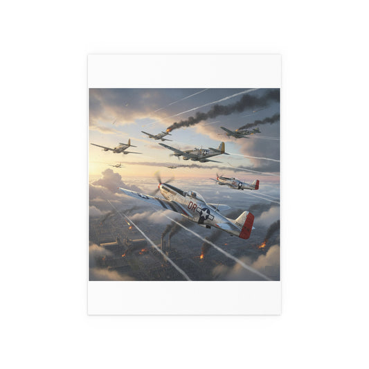 Indoor and Outdoor Silk Posters - Red Tails in Action