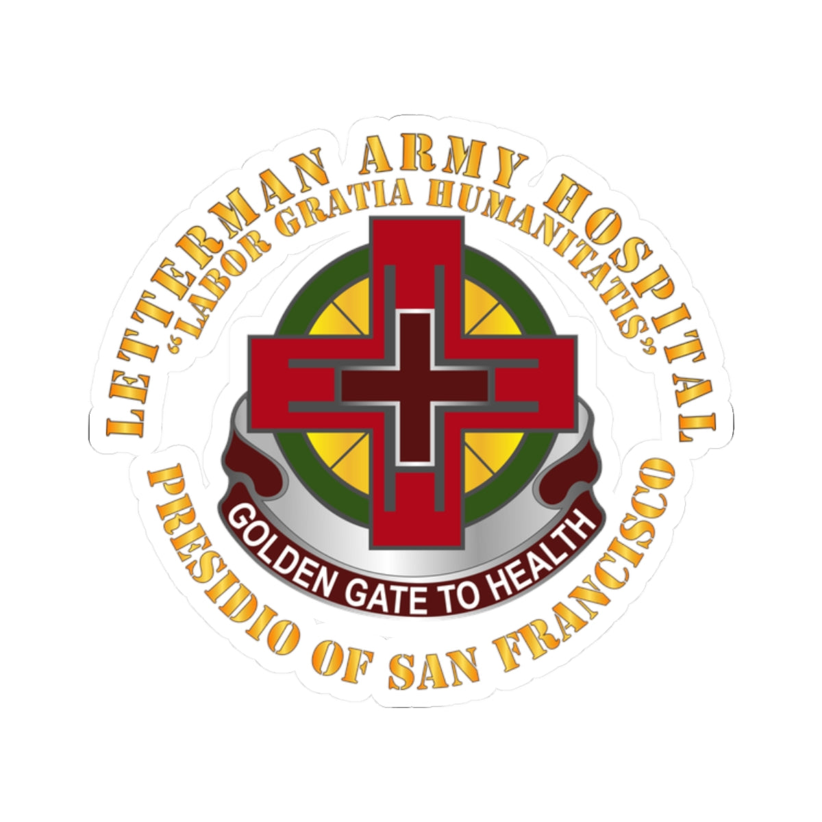 Kiss-Cut Stickers - Letterman Army Hospital - DUI - Presidio of San Francisco