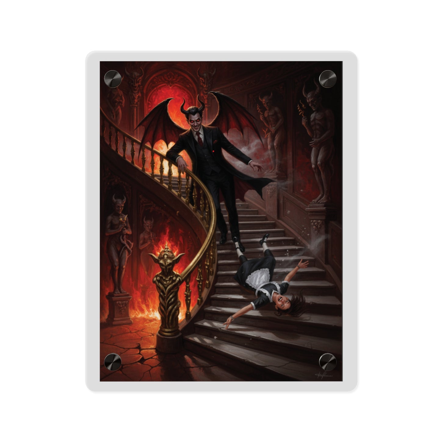 Acrylic Wall Art Panel - devil and maid