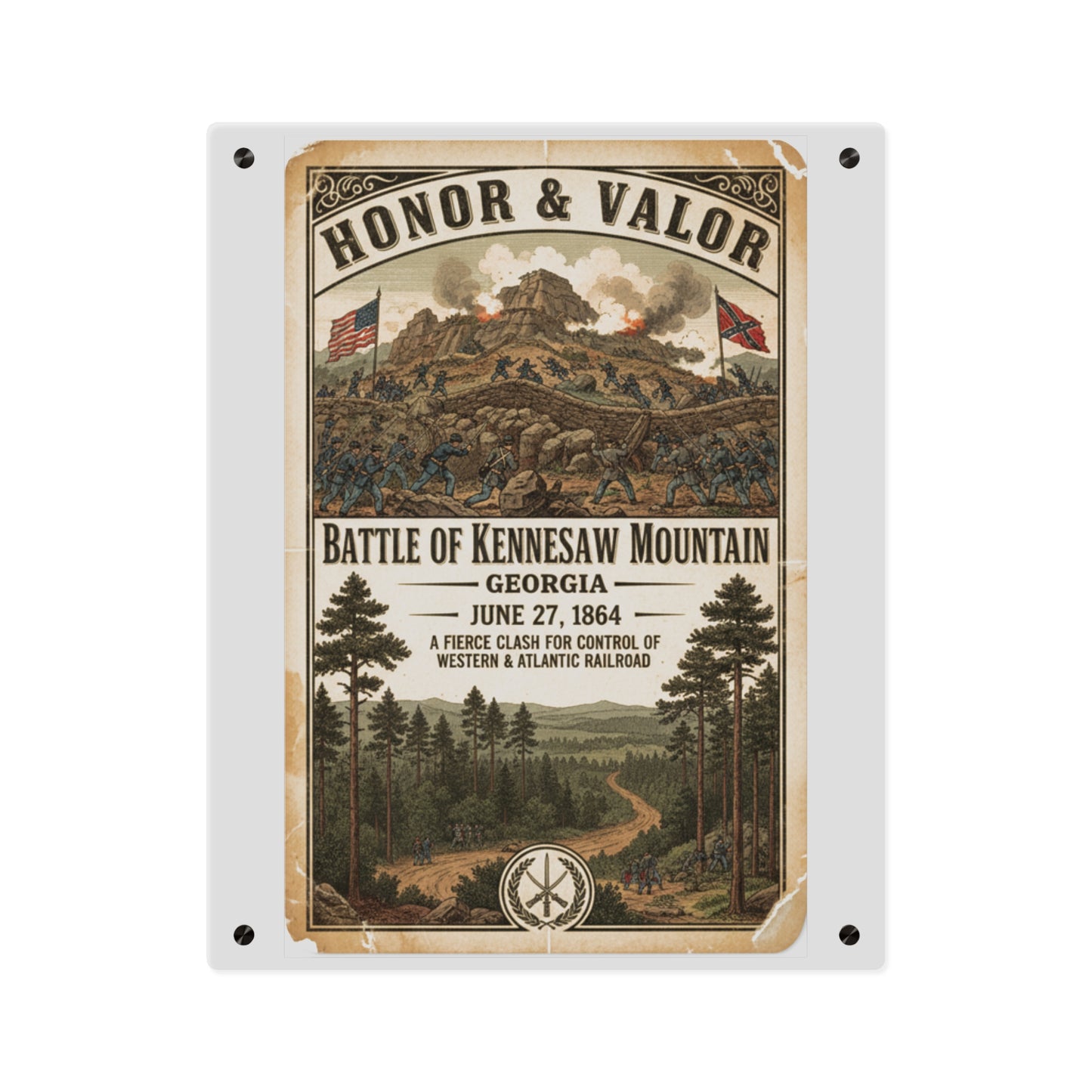 Acrylic Wall Art Panel - Battle of Kennesaw Mountain