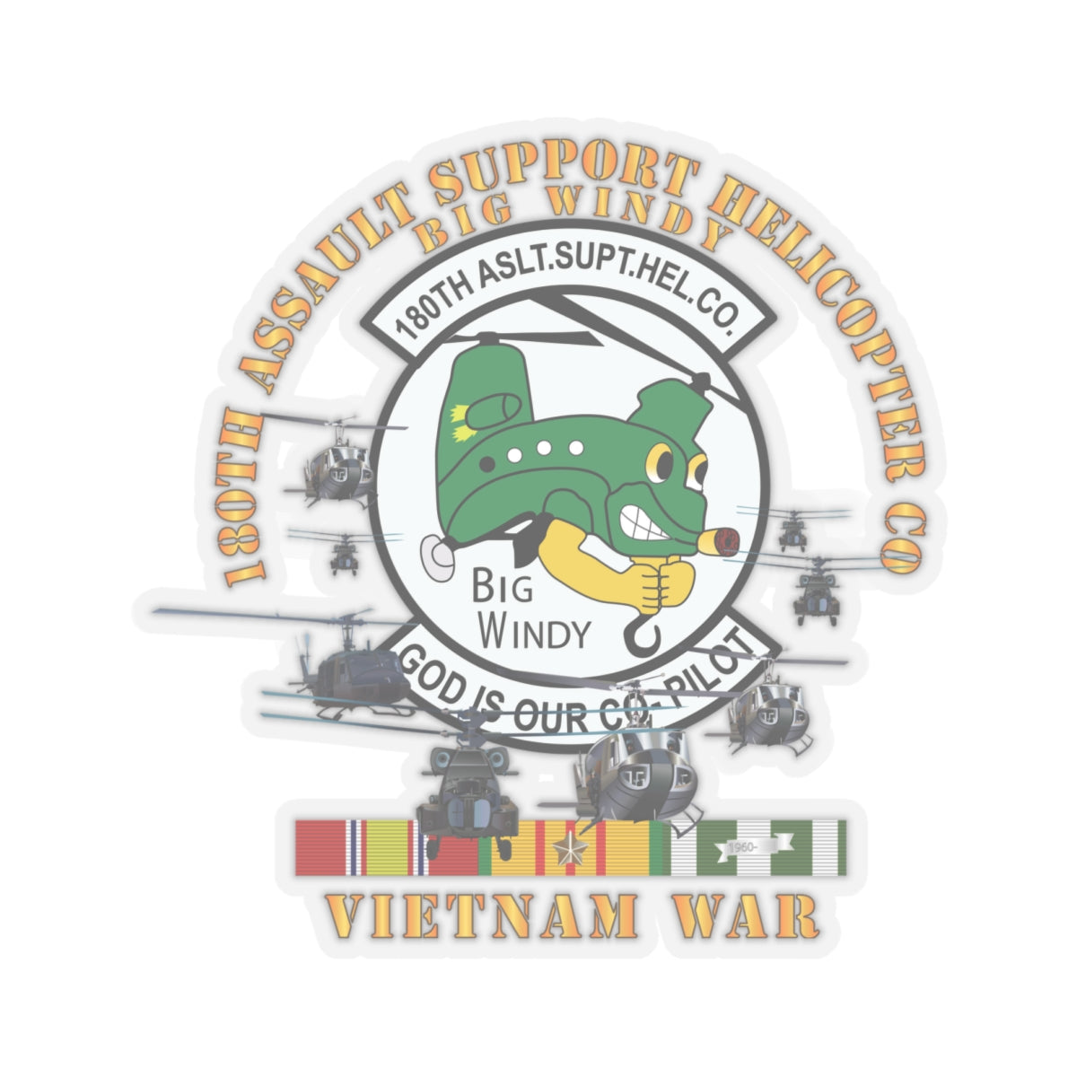 Kiss-Cut Stickers - 180th ASHC - Big Windy w VN SVC