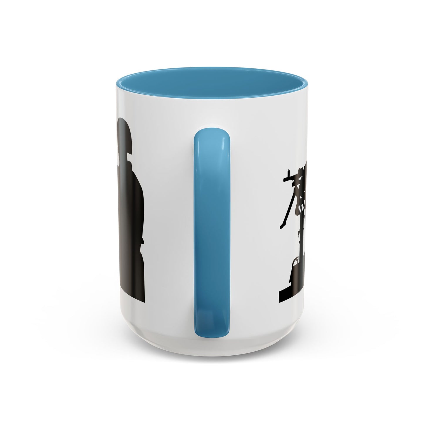Accent Coffee Mug (11oz & 15oz) - Army - Soldier - MG Vehicle Mounted - Silhouette X 300