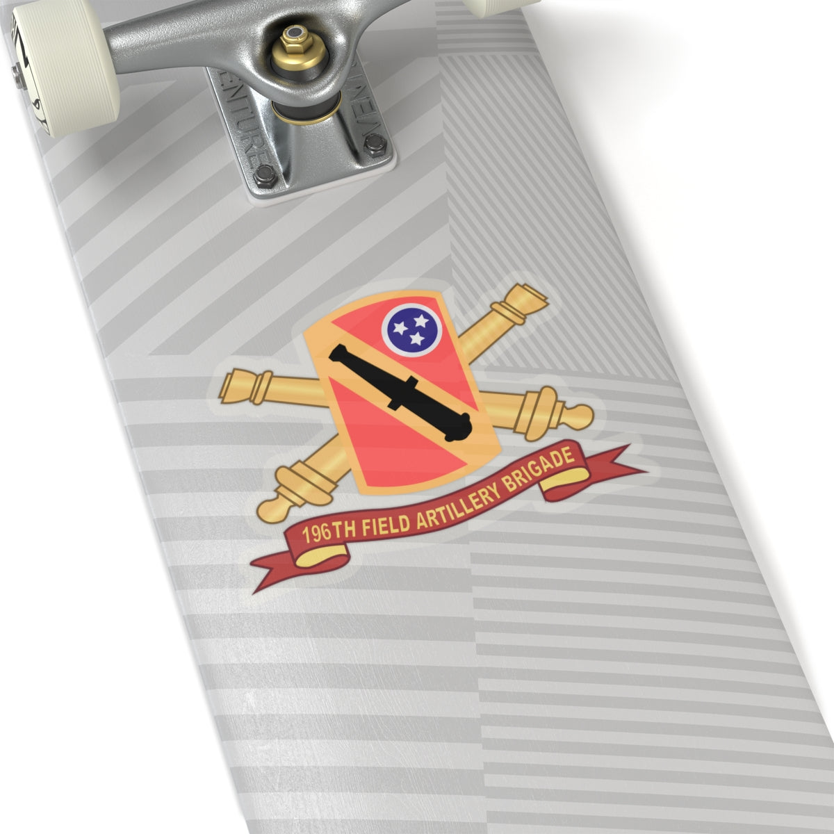 Kiss-Cut Stickers - 196th Field Artillery Brigade SSI w Br - Ribbon X 300