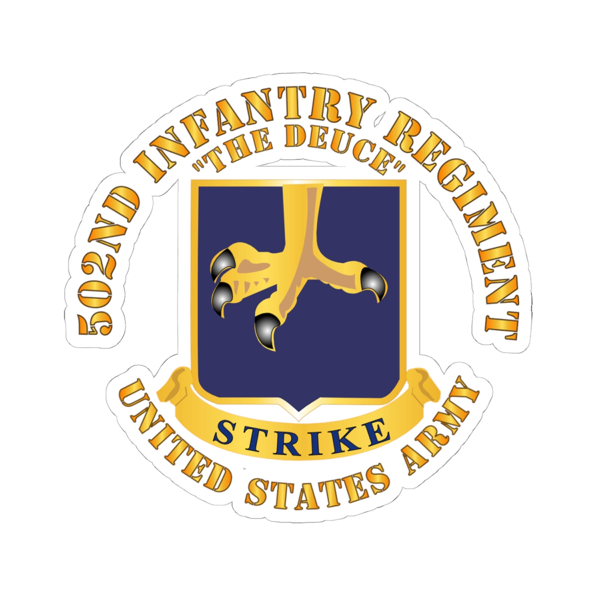 Kiss-Cut Stickers - 502nd Infantry Regt - DUI - The Deuce