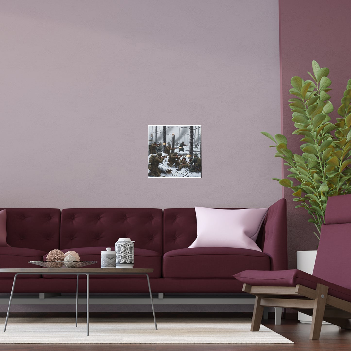 Indoor and Outdoor Silk Posters - 101st Airborne Division fighting the German Army at the Battle of Bastogne