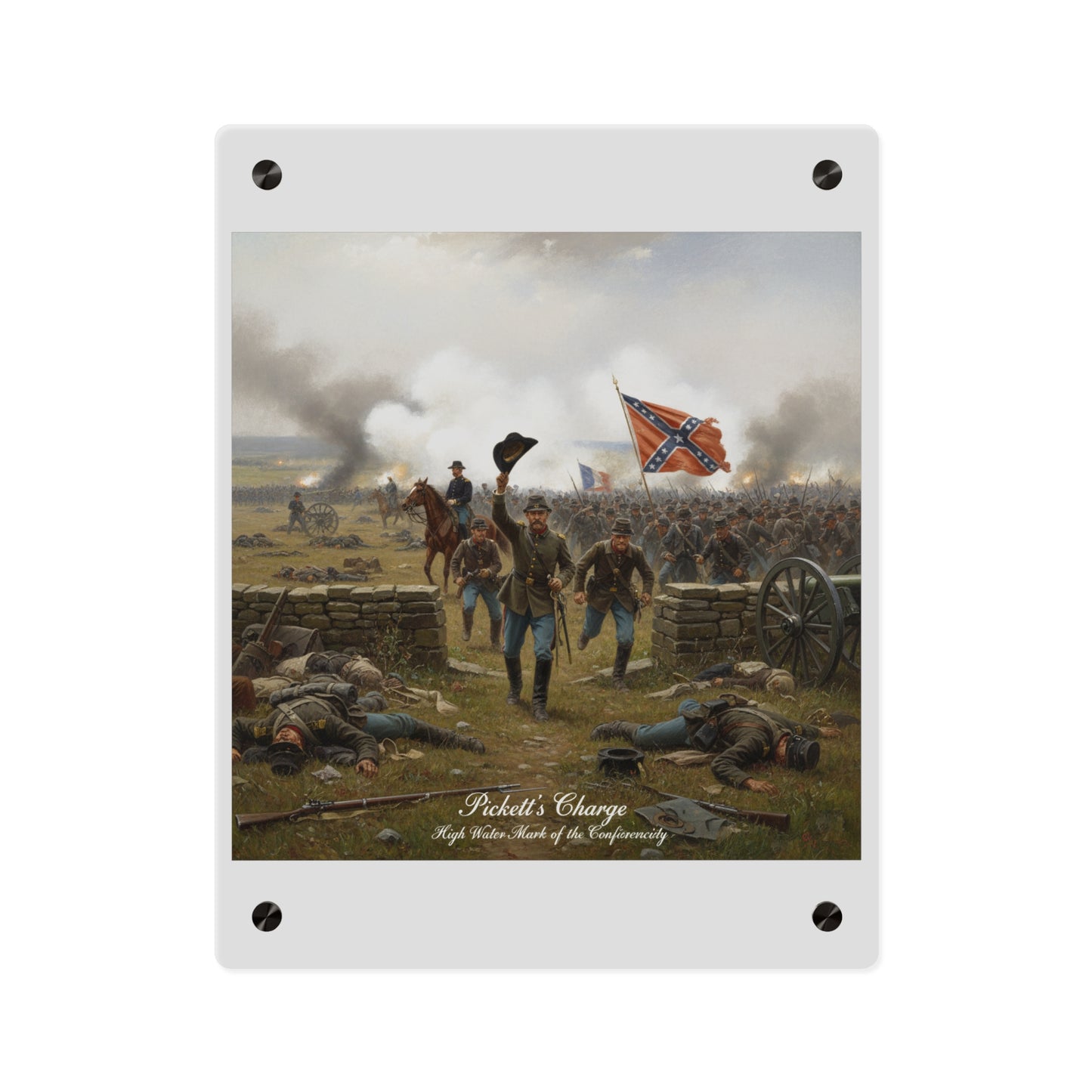 Acrylic Wall Art Panel - Picketts Charge with Hat
