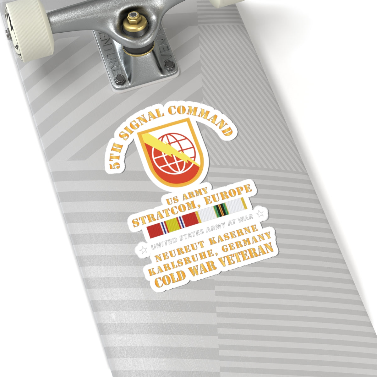 Kiss-Cut Stickers - 5th Signal Command - SSI, USA STRATCOM, EUR, Karlsruhe, Germany w COLD SVC X 300
