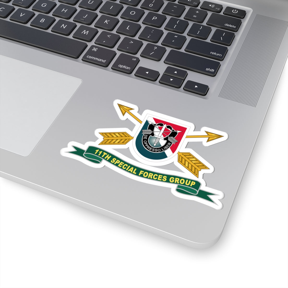 Kiss-Cut Stickers - 11th Special Forces Group - Flash w Br - Ribbon X 300