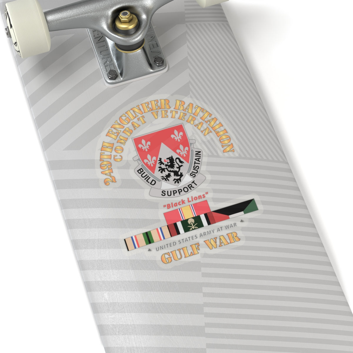 Kiss-Cut Stickers - 249th Engineer Battalion - Gulf War w SVC