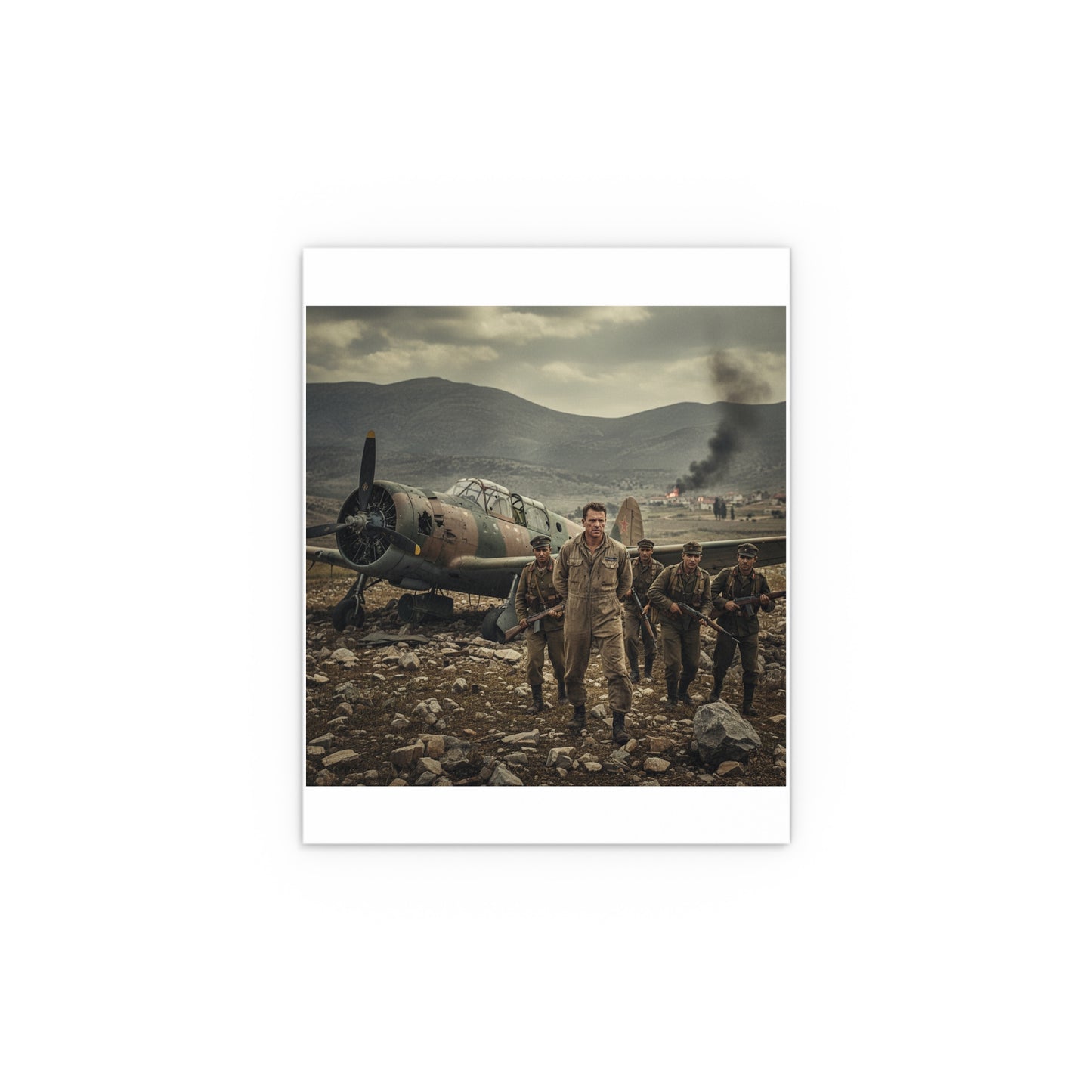 Indoor and Outdoor Silk Posters - U.S. Air Force officer - Captured, KIA, Communist Guerrillas - AT-6 Shotdown - Cold War