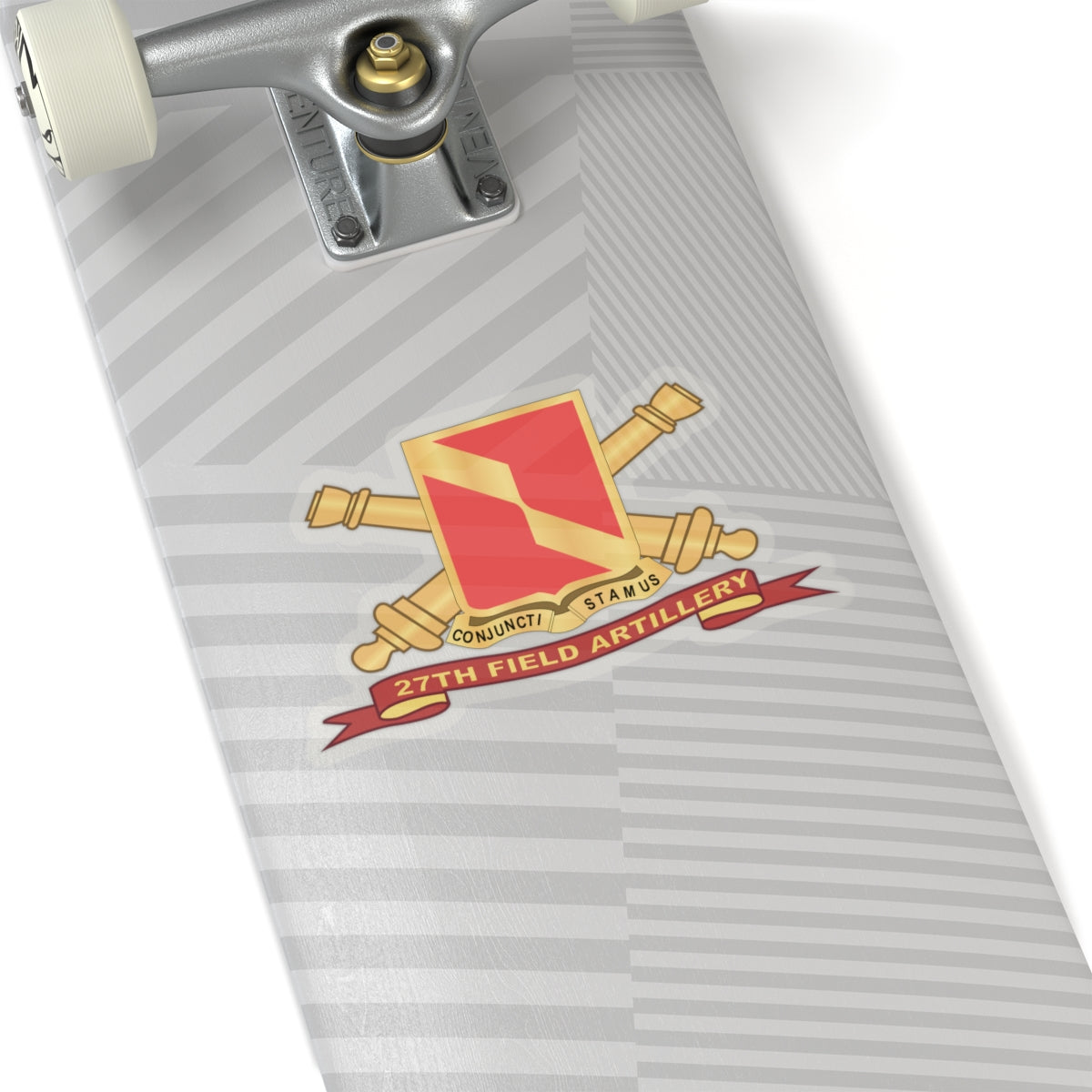 Kiss-Cut Stickers - 27th Field Artillery w Br - Ribbon