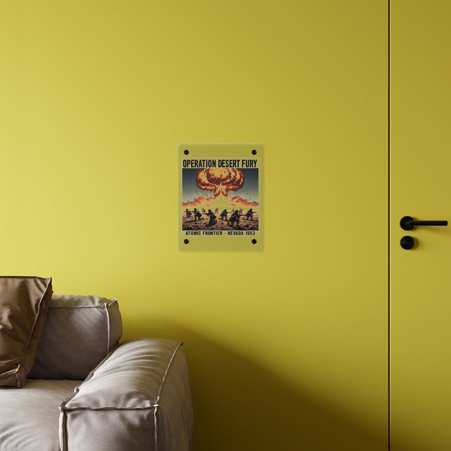 Acrylic Wall Art Panel - Atomic Testing in Nevada Desert Operation Fury