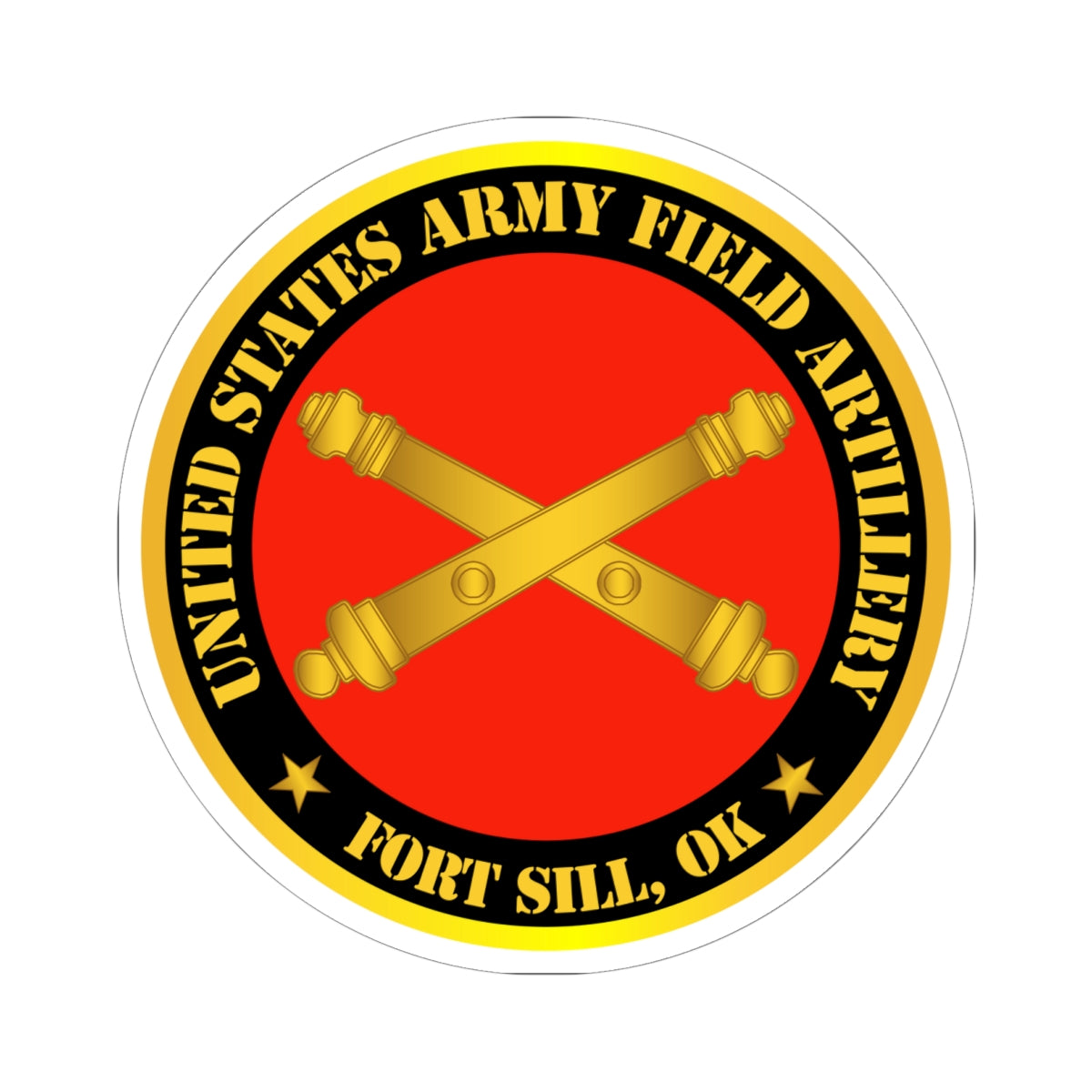 Kiss-Cut Stickers - US Army Field Artillery Ft SIll Ok w Branch