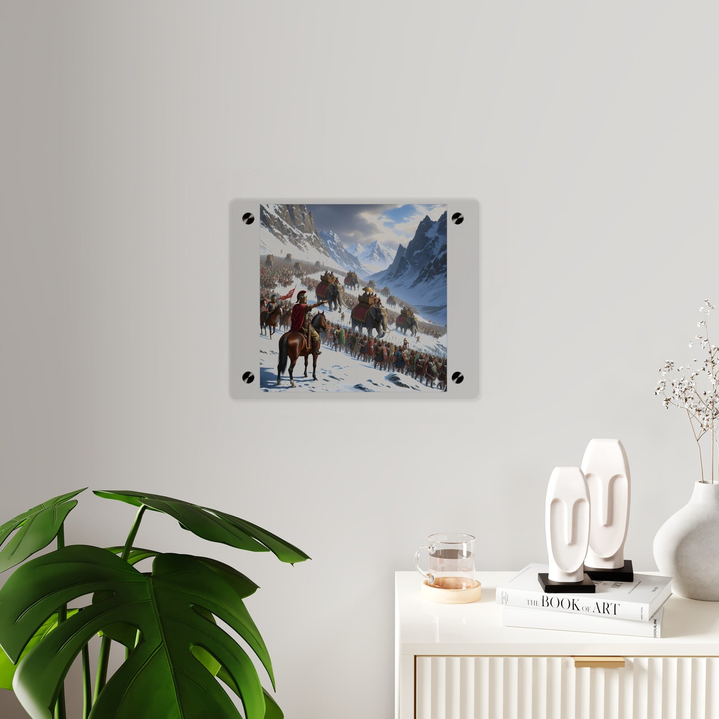 Acrylic Wall Art Panel - Hannibal Crossing the Alps to Atttack Rome