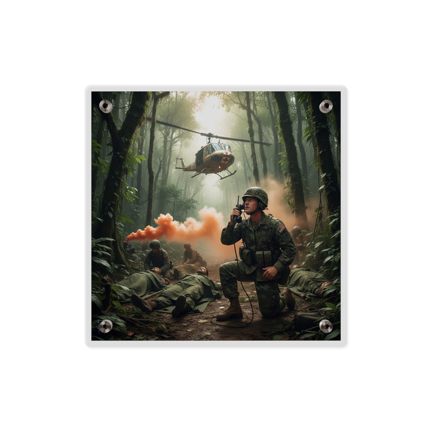 Acrylic Wall Art Panel - Medevac Request - Vietnam