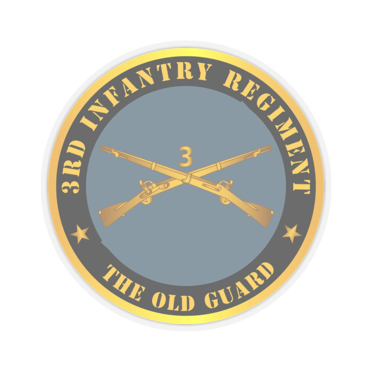 Kiss-Cut Stickers - 3rd Infantry Regiment -The Old Guard w Inf Branch