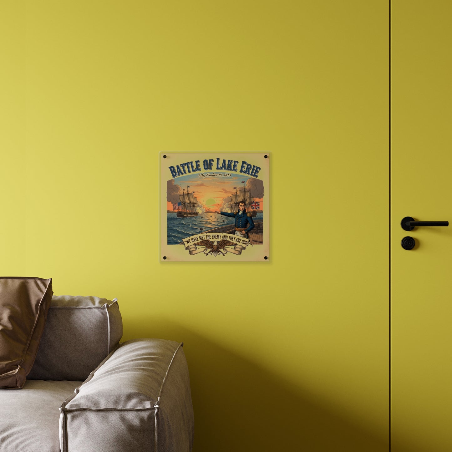 Acrylic Wall Art Panel - During the War of 1812, Commandant Perry’s American freshwater fleet takes on the Royal Navy in the Battle of Lake Erie