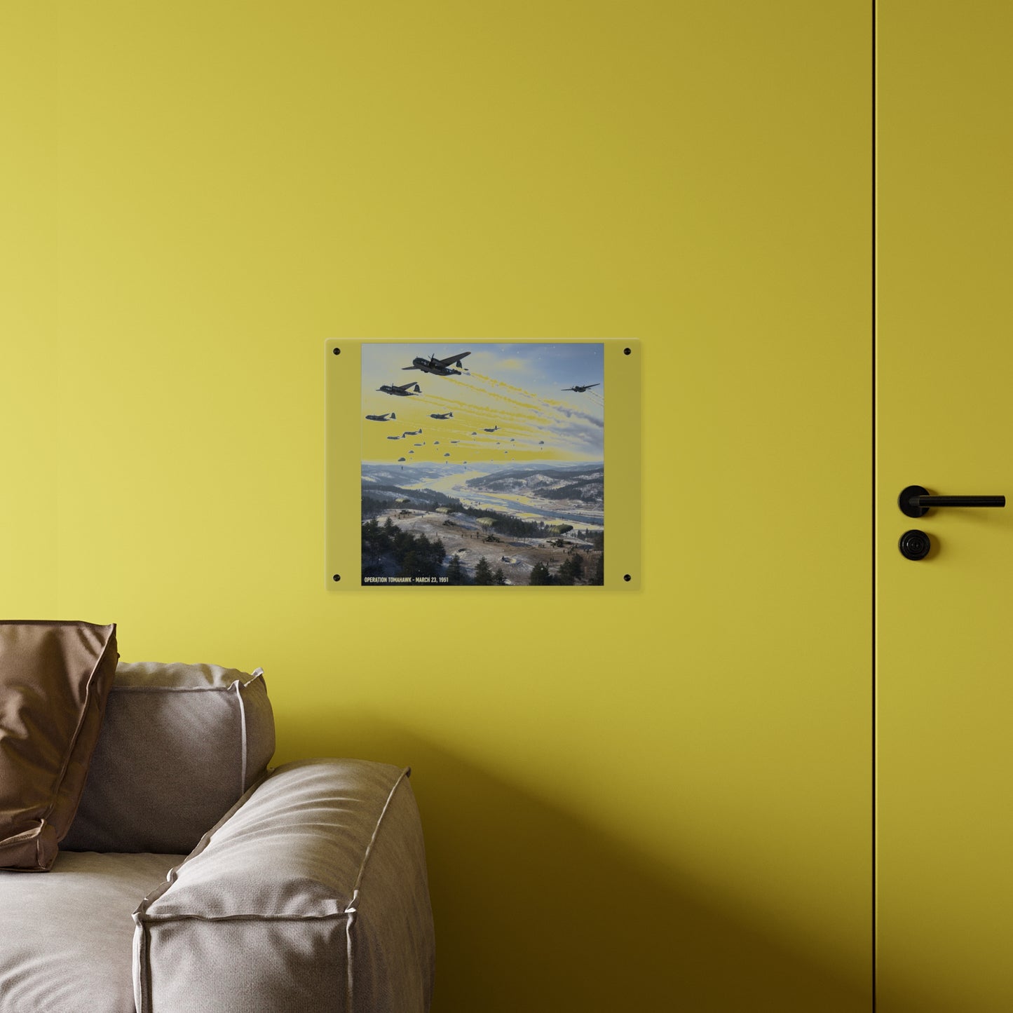 Acrylic Wall Art Panel - Operation Tomahawk - 187th Regimental Combat Team