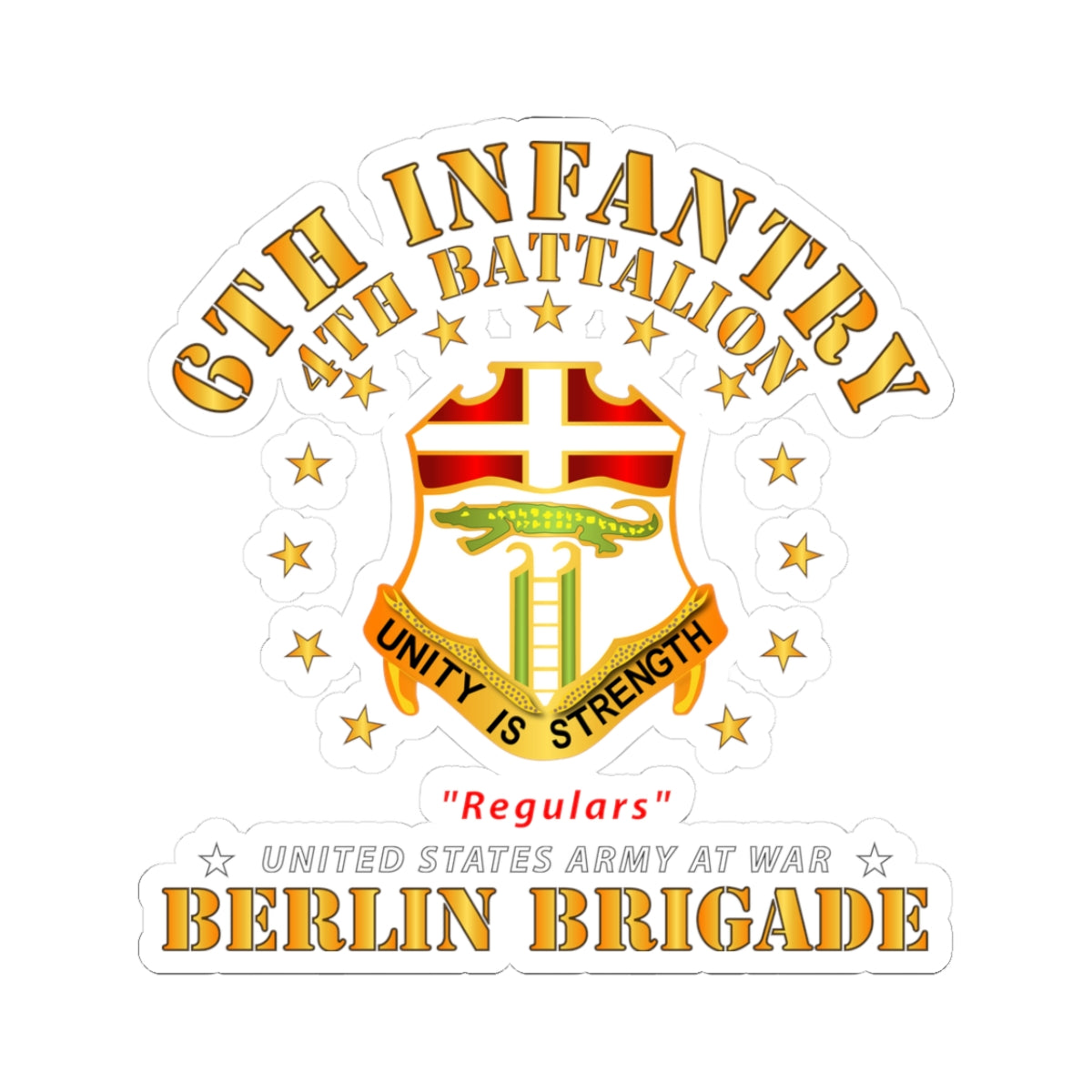 Kiss-Cut Stickers - 4th Battalion 6th Infantry - Berlin Brigade X 300
