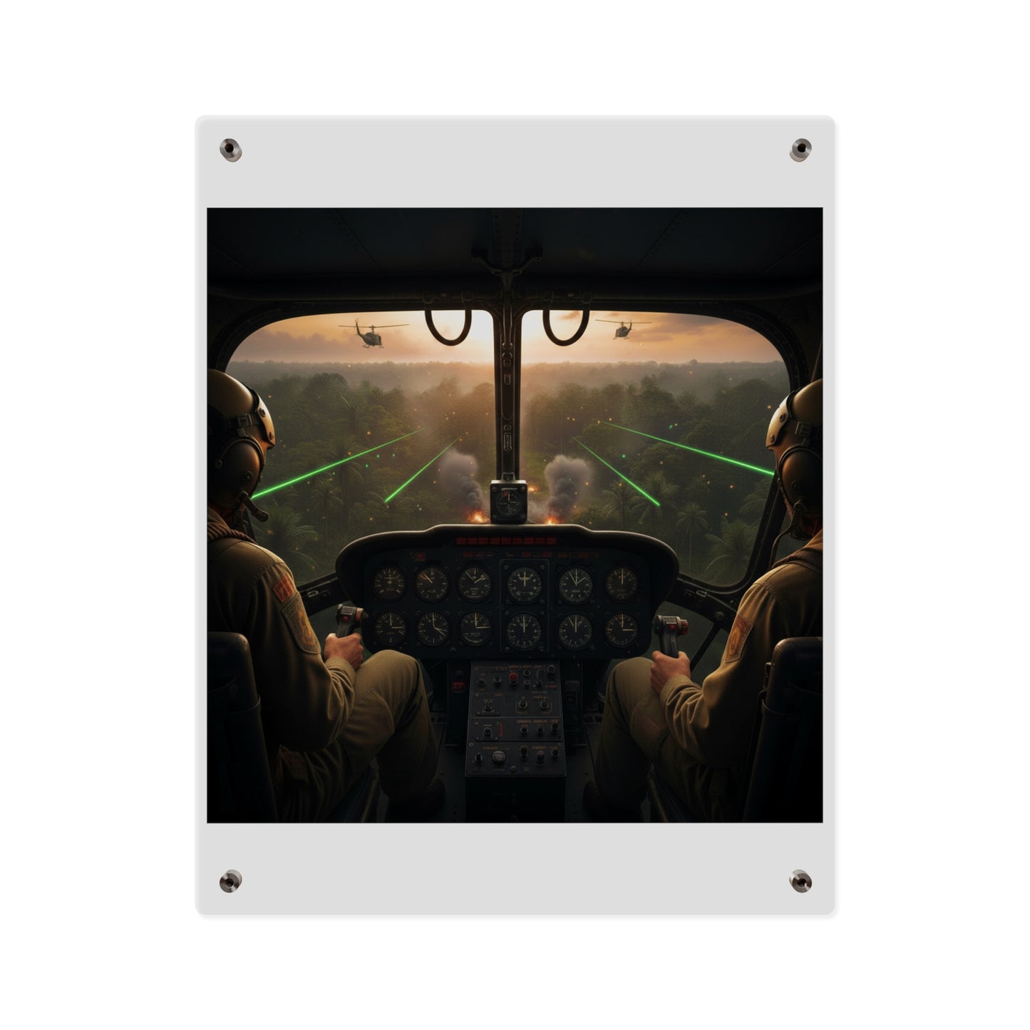 Acrylic Wall Art Panel - Pilots View Hot LZ - Vietnam