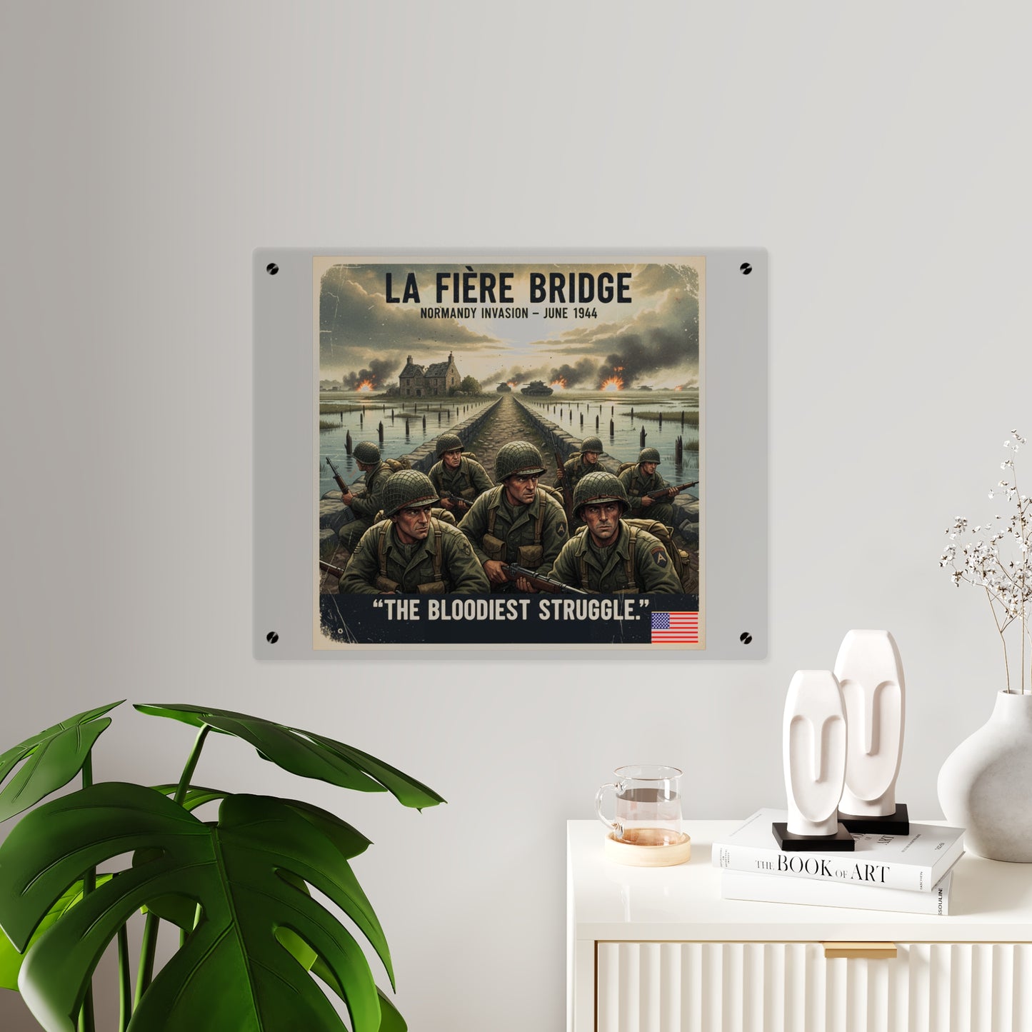 Acrylic Wall Art Panel - 82nd Airborne at the La Fière Bridge