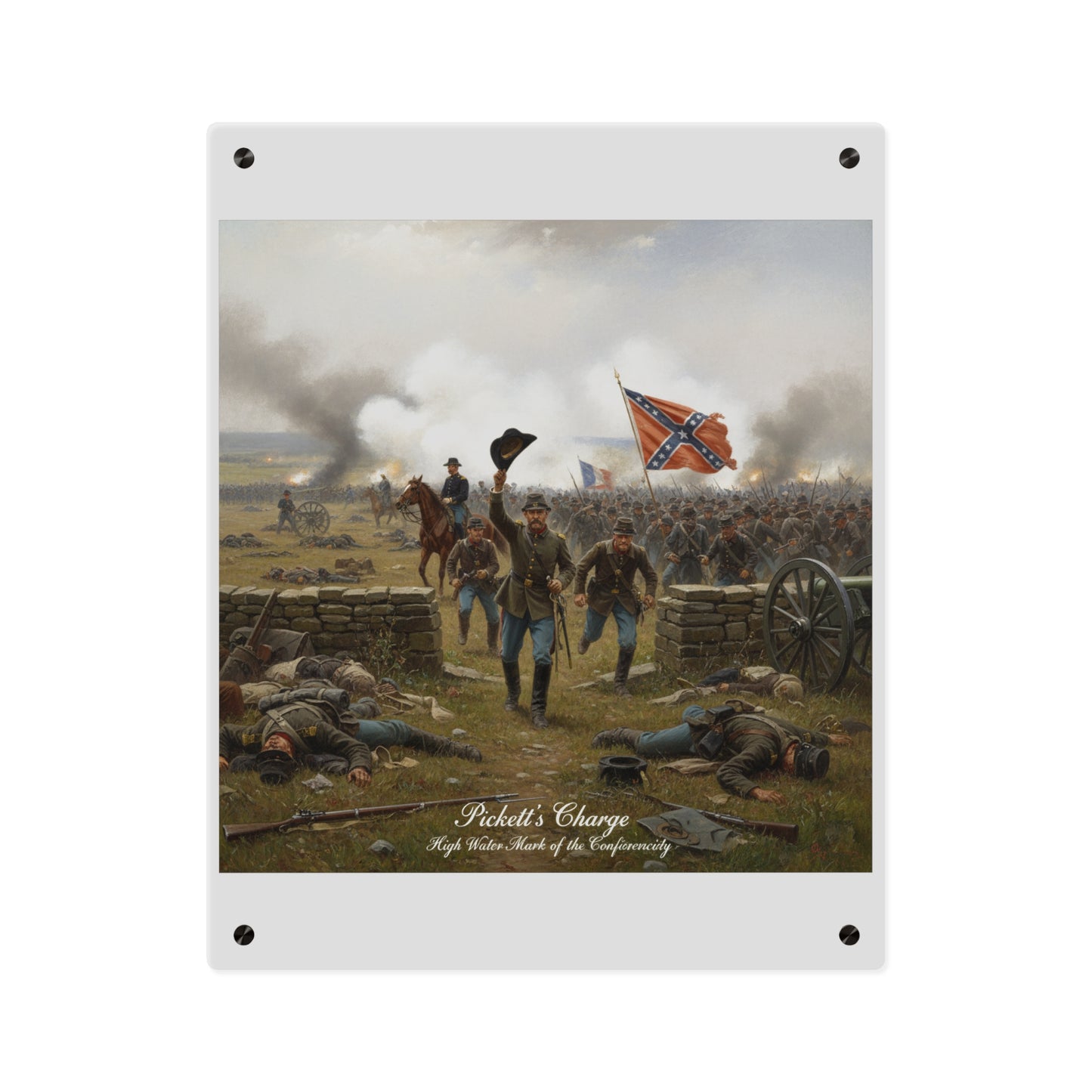 Acrylic Wall Art Panel - Picketts Charge with Hat
