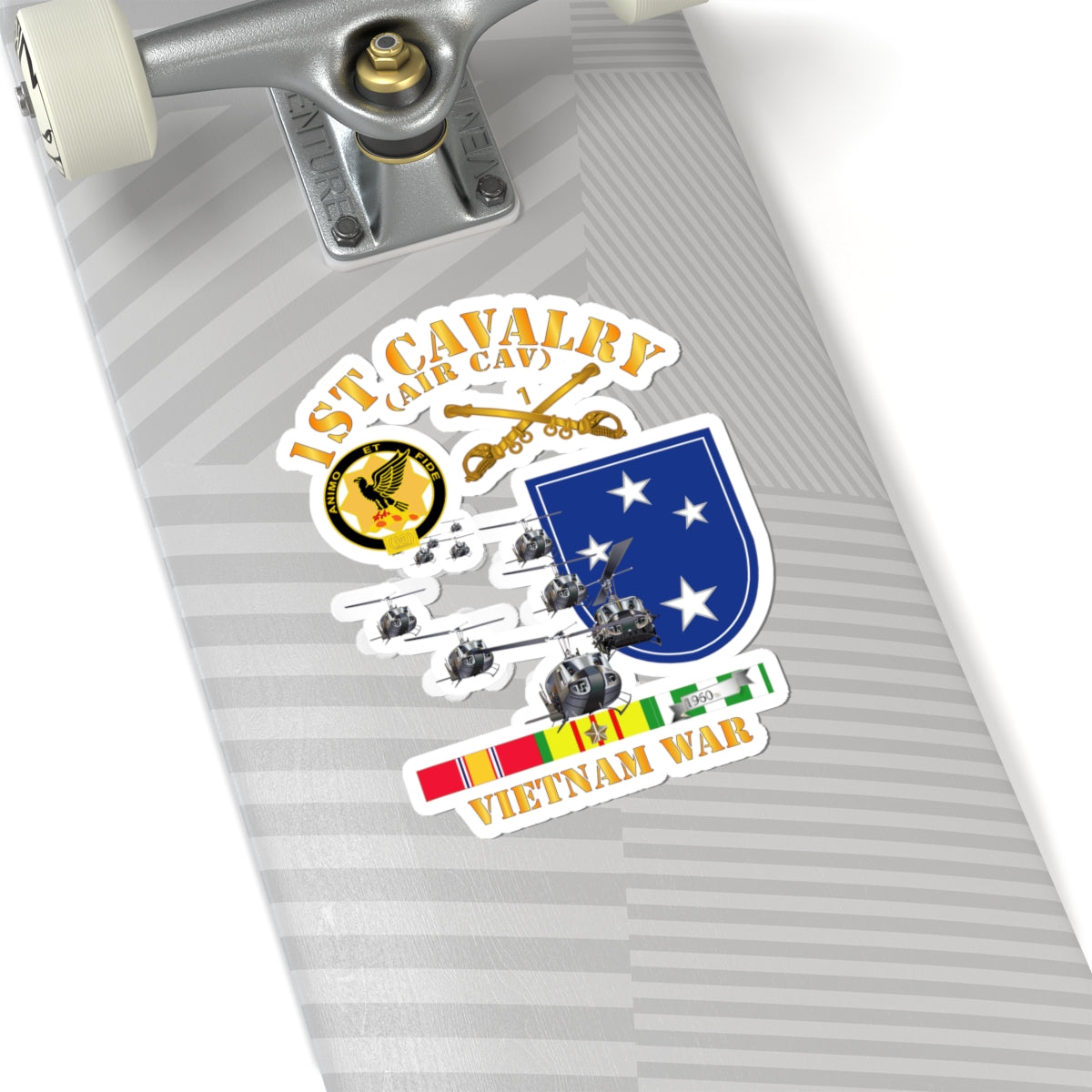 Kiss-Cut Stickers - 1st Cavalry (Air Cav) - 23rd Infantry Division w SVC