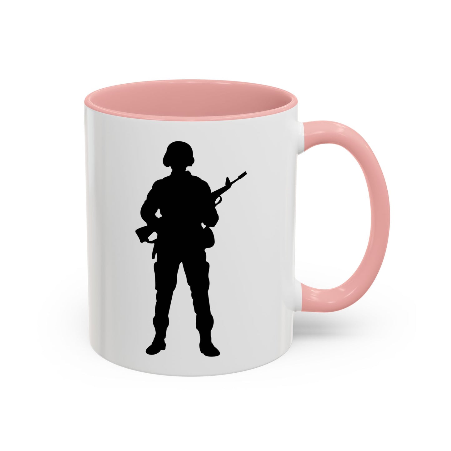 Accent Coffee Mug (11oz & 15oz) - Army - Soldier - Silhouette X 300
