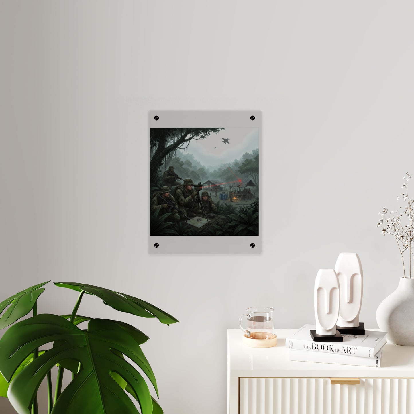 Acrylic Wall Art Panel - SOF Team Hitting a Jungle Drug Lab